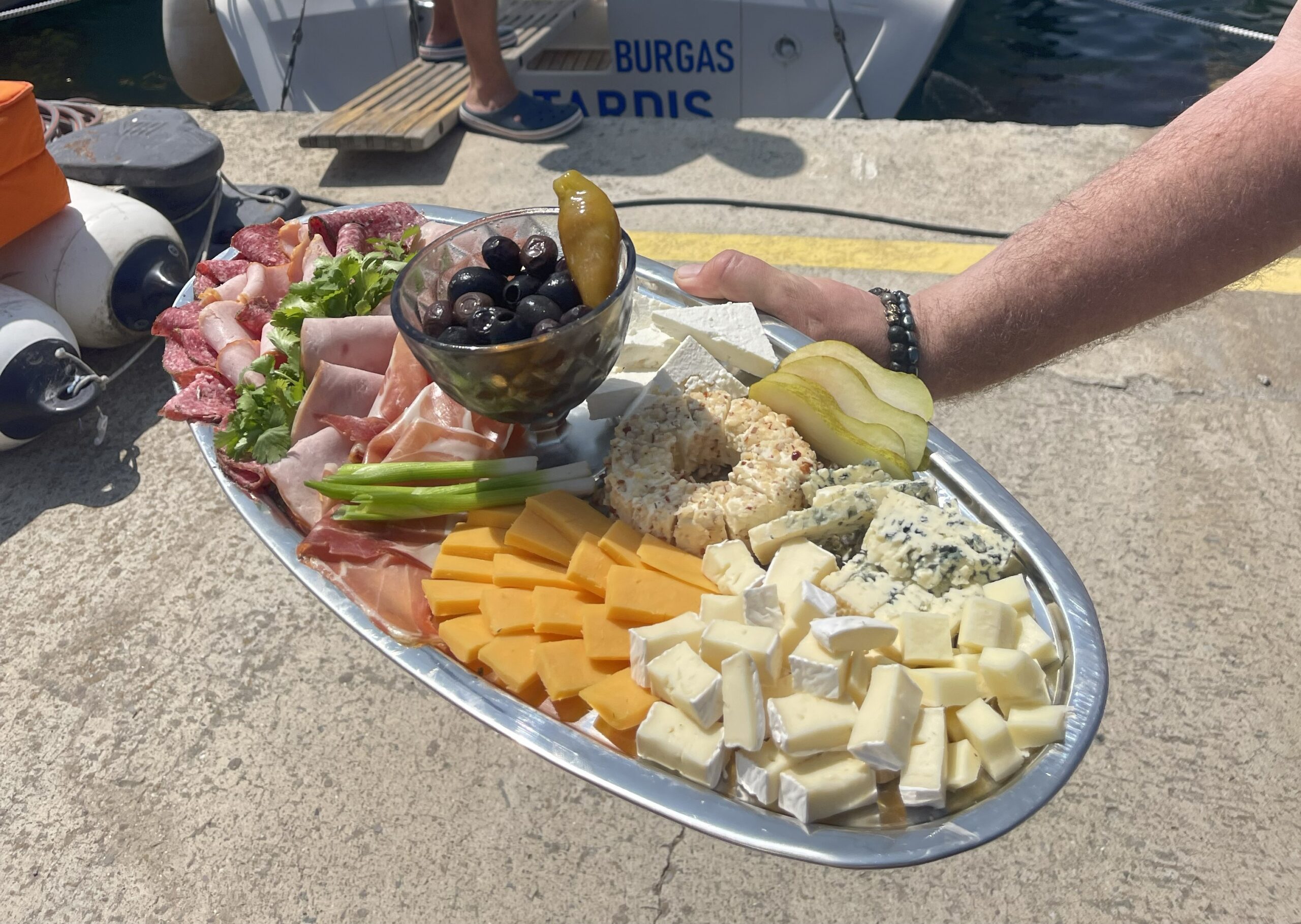 Catering on the yacht