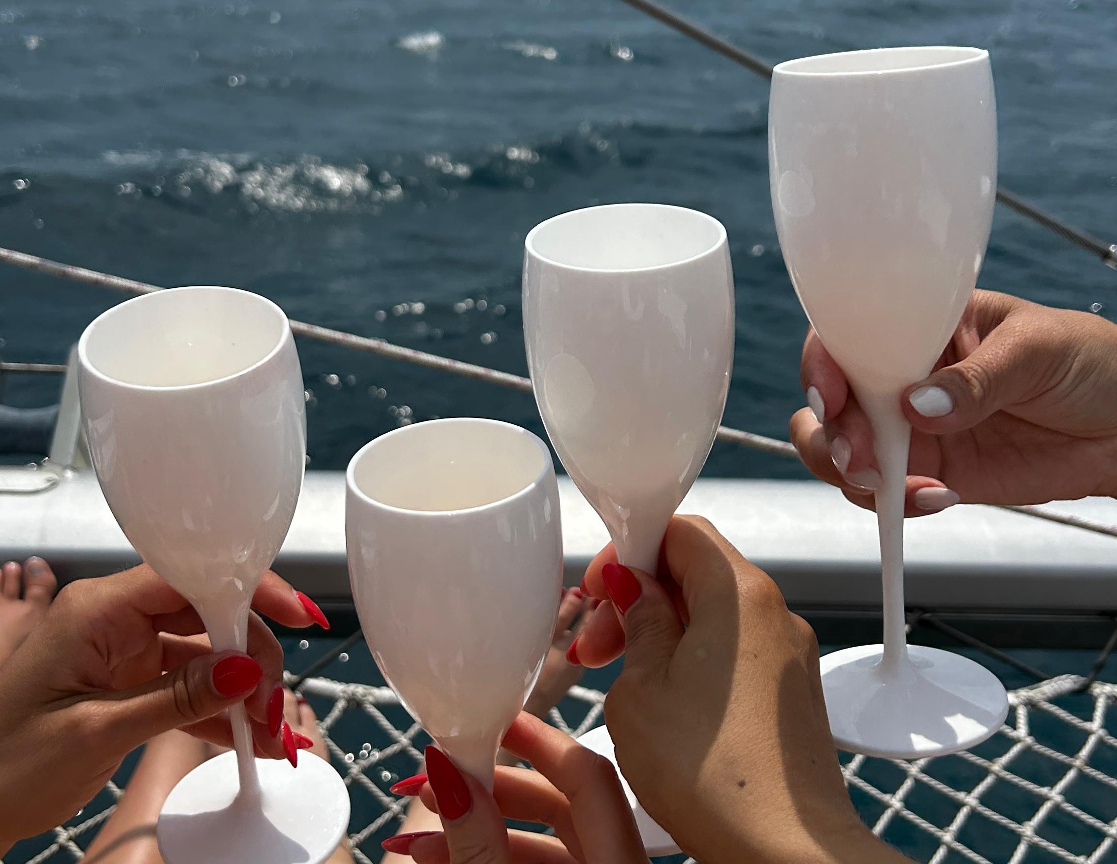 Small group celebration on the yacht